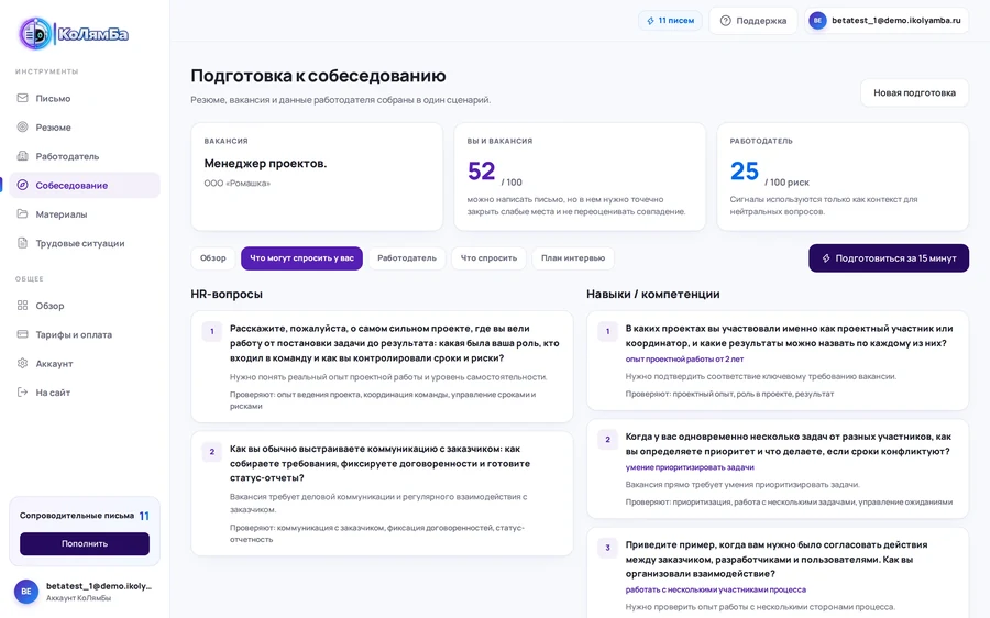 Вопросы, которые могут задать на собеседовании
